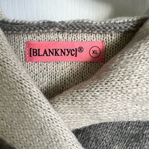 BlankNYC Gray Hooded Cardigan Sweater Coat Pockets - Picture 6 of 8